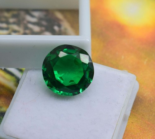 Colombian Green Emerald Gemstone 10.60Ct Round Cut Loose Emerald Ring Size Gem - Picture 10 of 10