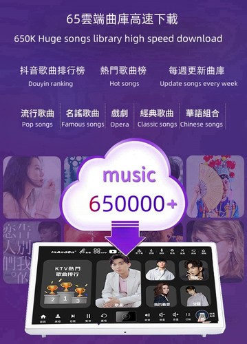 InAndon R5PROMATE 4TB SSD 15.6'' Karaoke Player,3IN1 Chinese,English Song,固态硬盘 - Picture 10 of 19