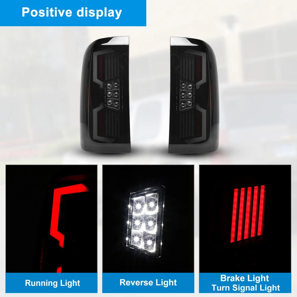 2014-2018 for Chevy Silverado 1500 2500 3500 Tail Lights LED Sequential Signal - Изображение 4 из 4