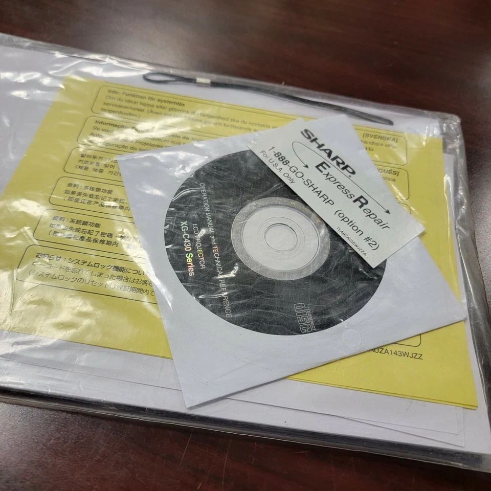 NEW USERS MANUAL & DISC - Sharp Notevision Model XG-C430X/C335X/C330X Projector - Image 4 of 4