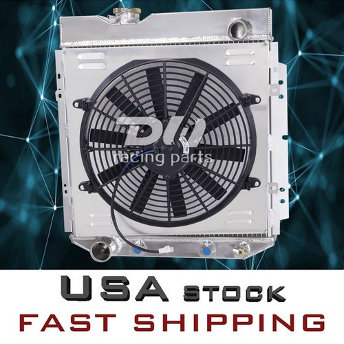 3Row Full Alum Radiator Shroud Fan For 1960-1966 61 62 Ford Mustang Comet Falcon - Picture 1 of 8