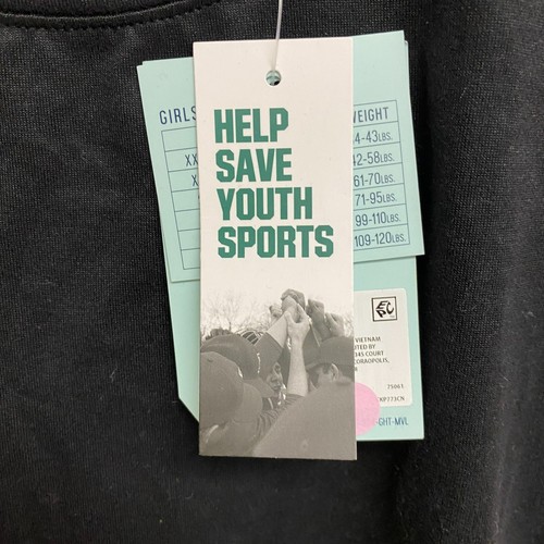 DSG Girl's Performance Muscle Tank Pure BLACK Solid DAG13100 - Picture 9 of 11