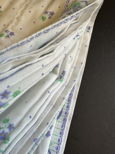 Vintage JP STEVENS Full Flat Sheet Lavender Flower Dots Cottage Core - Picture 9 of 20