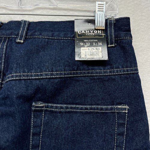 Jeans uomo Canyon Creek foderato in pile dritto taglia 32 x 34 - lavaggio scuro vita media - Foto 8 di 11