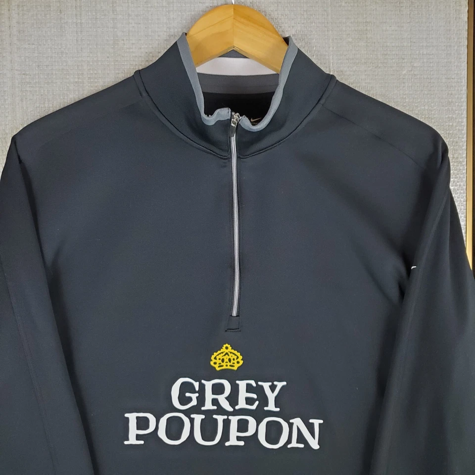 Rare NIKE GOLF x GREY POUPON Two Sided Size Medium Mens 1/2 Zip Pullover Dri-Fit - Image 2 of 4