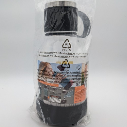 Asobu Tritan Water Bottle with Dog Bowl Attached Combo 50 oz Black NEW In Box - Picture 5 of 12