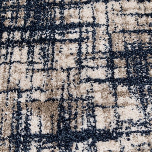 Navy Blue Abstract Area Rug 2'6"x3'10" Stain & Fade Resistant Indoor Mat Bedroom - Picture 3 of 6