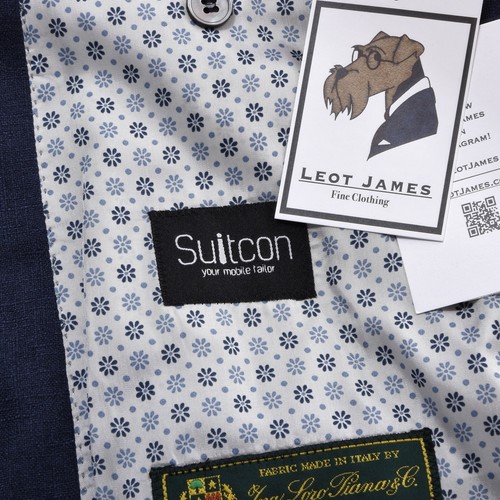 SUITCON Loro Piana Sakko Jacket ca. 58cm Sunset Kaschmir Seide Blau Cashmere Sil - Bild 14 von 17