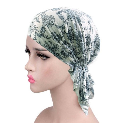 Mujeres Musulmán Hijab Cáncer Quimio Sombrero Turbante Gorra Cubierta Pérdida de Cabello Cabeza Bufanda Envoltura - Imagen 12 de 19