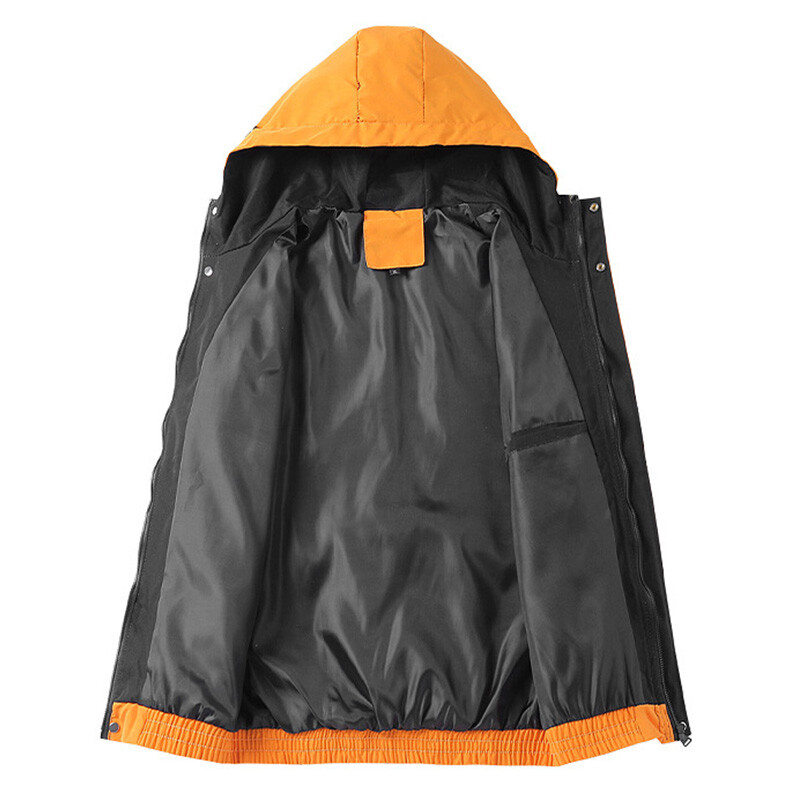 Herren Wasserdichte Regenjacke mit Kapuze Mantel Outwearlinie Leicht Windjack // - Bild 10 von 16