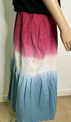ANTHROPOLOGIE DOLAN 100% Cotton Tye Dye Red White Blue Skirt Size Medium - Picture 6 of 8