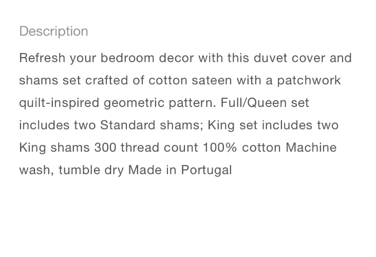 NUEVO SIN ETIQUETAS $ 292 DUSEN DUSEN Hogar Juego de Funda Nórdica Let Green Estampado Geométrico REINA Foto 2 de 4