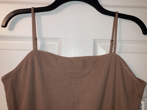 NWT Old Navy tank top bodysuit XL brown adjustable straps SR$19.99 - Picture 2 of 4