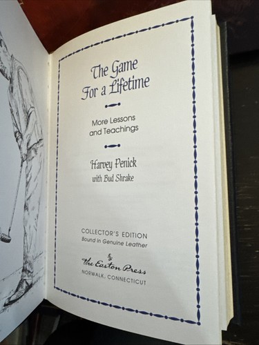 Harvey Penick w Bud Shrake, Game of Golf 4 Vol. Box Set, Easton Press Like New - Picture 9 of 11