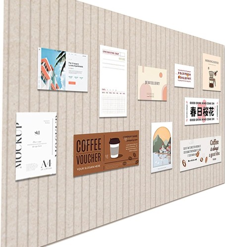 Elegant Dark Camel Felt Bulletin Board Tiles for Stylish Home and Office Decor - Picture 3 of 11