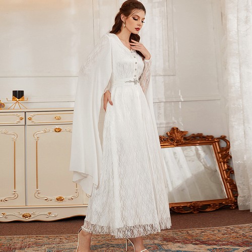 Ramadan Kaftan Abaya Muslim Women Long Dress Maxi Robe Dubai Party Gown Abayas - Picture 205 of 220