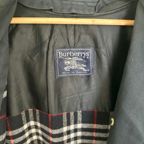 Vintage Burberry Burberrys Prorsum Womens Trench Coat Belted Nova Check Lining - Picture 9 of 10
