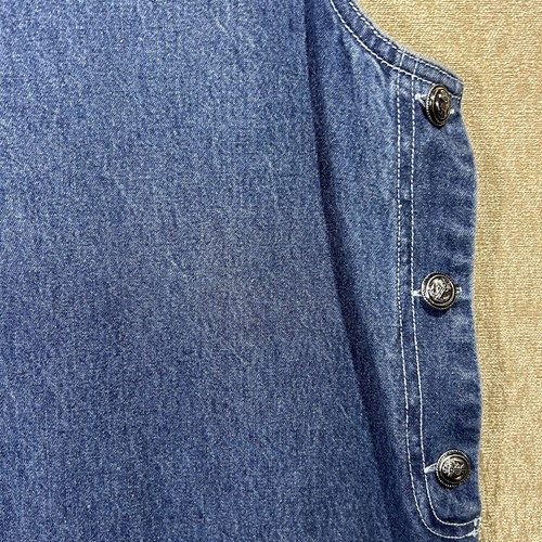 Sun River Clothing Co Maxi Denim Pullover S bestickt Sterne Anker Knöpfe Schlitze - Bild 5 von 14