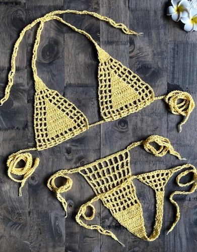 Mesh Micro Bikini Set Swimwear Women Brazilian Sheer Swimsuit Sexy See Through - Picture 9 of 18