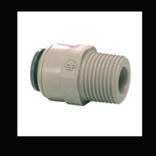 GRAY ACETAL MALE CONNECTOR 3/8 TUBE OD X 3/8 NPTF # PI011223S-US