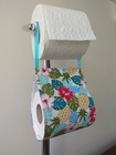 Fabric Toilet Rolls Holder Storage. Bath decor pineapple, green leaf 1- 2 rolls 