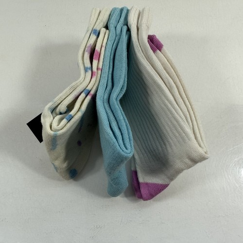 Art Class Socks Girls Medium Shoe Sizes 9-2.5 Tie Dye Blue Purple 3PK - Picture 2 of 5