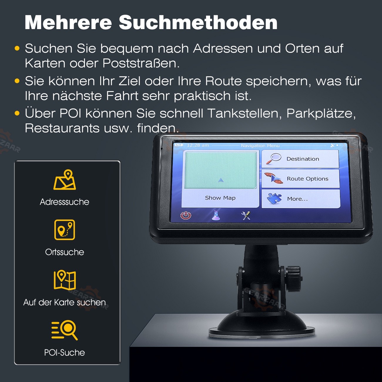 Auto Navigationsgerät GPS 8G128MB 5 Zoll GPS-Navigation Navigation