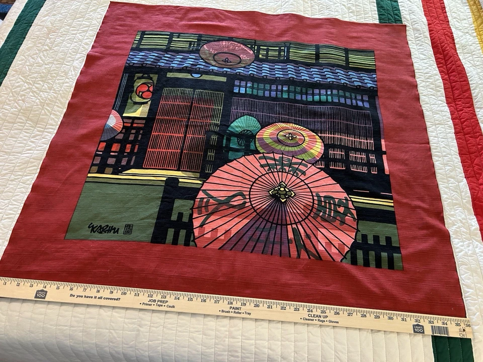 Tapiz Furoshiki colgante de pared vintage Clifton Karhu KYOTO Gion Koinobori Foto 2 de 4