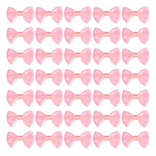 200pcs Mini Tie Bows 1.5 Inch Small Peach Pink Ribbon Bows for DIY Craft