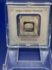 Geiger Edelmetalle Original 10gram .999 Fine Ag Silver Certificate In Assay