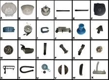 Parts- BISSELL PowerGroom Helix Rewind Upright Vacuum 98N4 Motor Dust Dirt Bin