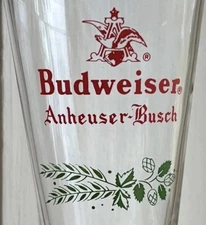 VTG Set of 4 Budweiser Pilsner Holiday  Glasses Anheuser Busch Christmas Beer