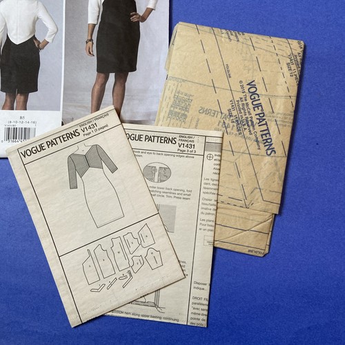 VOGUE Designers PATTERNS Lot 2 LiaLia V1562 COAT Pratt DRESS V1431 sz 6-16 uncut - Picture 6 of 12