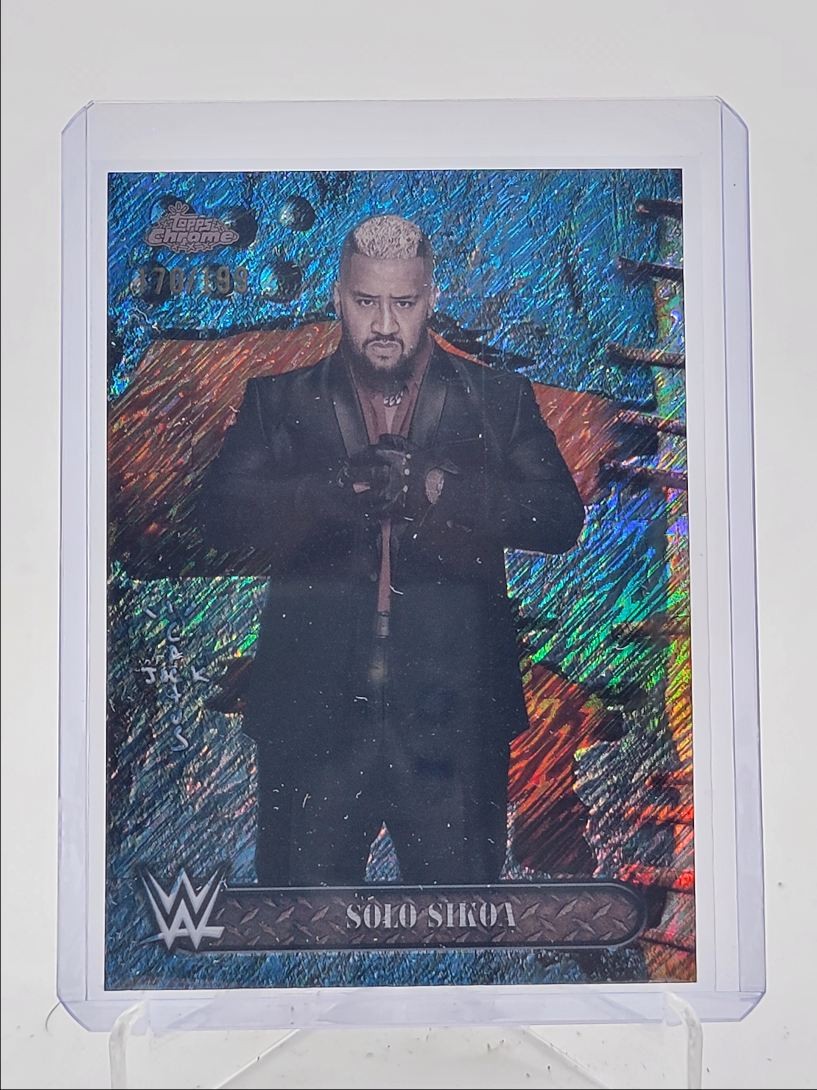 SOLO SIKOA 2025 TOPPS CHROME WWE X CACTUS JACK AQUA SHIMMER A /199 Q5189