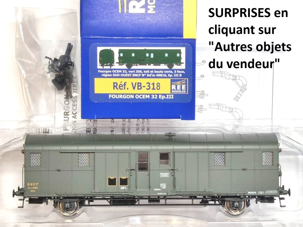 Fourgon OCEM 30 2 Feux – Époque IV-V – Échelle HO 1/87 – REE VB-117 – Neuf