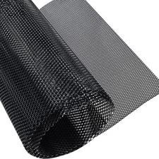 Universal Car Grill Mesh 40" x 13", Black-Painted 3 x 6mm Rhombic Hole, black 
