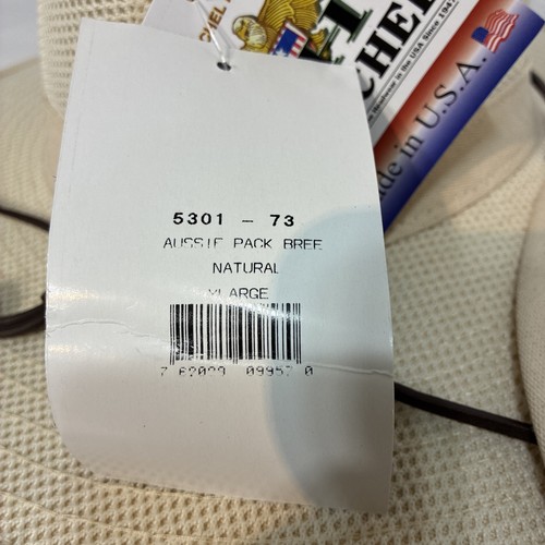Henschel Men's Packable Aussie Breezer Safari Hat Natural UPF 50+ Size M, L, XL - Picture 13 of 15