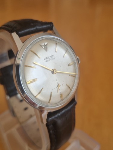 SEHR SELTENE VINTAGE GRUEN PRECISION mit Diamantbesatz HERRENARMBANDUHR - Bild 3 von 8