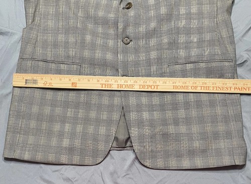 Chaps Ralph Lauren 3 Button Suit Check Gray Wool Cashmere 44R 39x28 - Picture 6 of 24