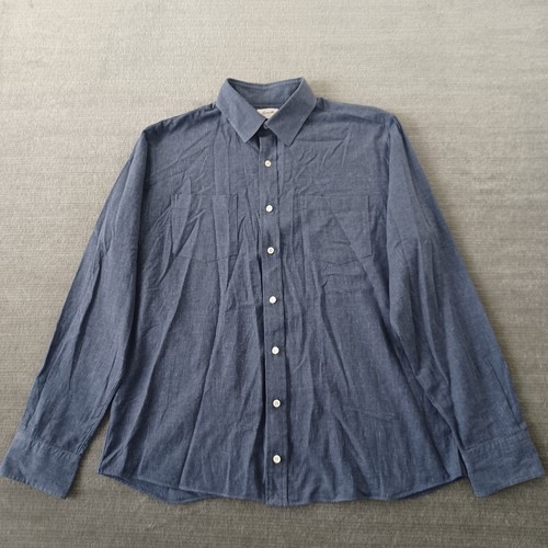 Hamilton Shirt Co Hemd Herren Large blau gesprenkelt Knopfleiste Made in USA Freizeit - Bild 1 von 9