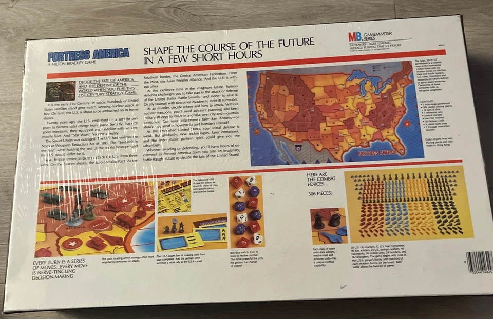 SELLADO DE FÁBRICA NUEVO FORTRESS AMERICA GameMaster A Milton Bradley Hame 1987  Foto 3 de 4