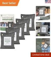 200g 5-Pack Charcoal Odor Absorber: Non-Toxic Air Freshener for Small Spaces