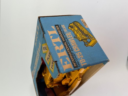 vtg Ertl TD-25 international Harvester Crawler Blade toy in Box REPAIR tracks bl - Picture 3 of 11