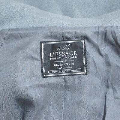 Journal Standard L'essage Angora Wool Hooded Long Coat Blue XS Used - Picture 7 of 7