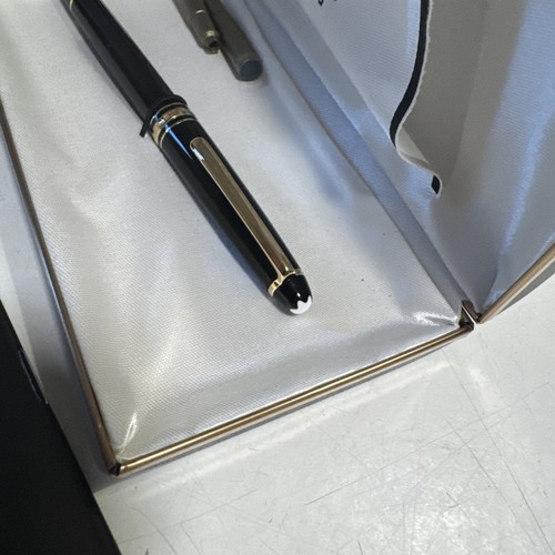 Vintage Montblanc Meisterstuck Classique Black Fountain Pen 14K Nib w/ converter - Picture 5 of 16