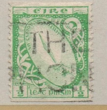 IRELAND 1934  Sg 71a ½d bright green Coil Stamp Fine Used Cat £65