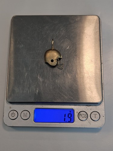 Colgante casco de fútbol americano de oro macizo de 14k - Imagen 6 de 6