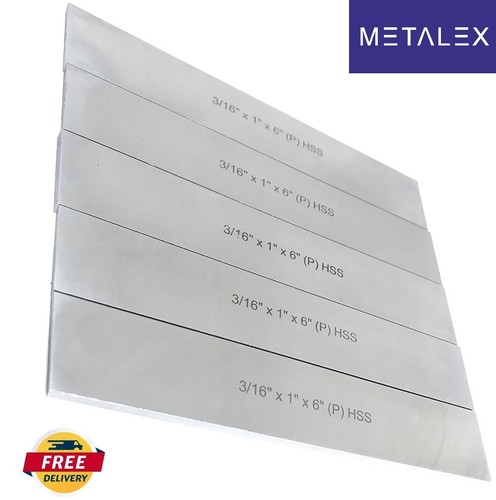 Lathe Cut Off Parting Tool Blade 5 Piece Set 3/16" x 1" x 6" Inch HSS M2 GRADE - Picture 4 of 6