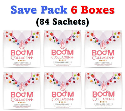 6x Boom Collagen Tripeptide Anti Aging Radiant Skin Reduces Freckles