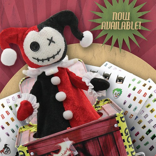 DC Comics Harley Quinn Jack-In-The-Box mit Aufklebern - Bild 7 von 7